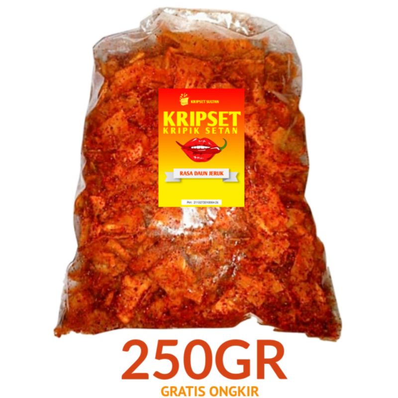 

KRIPSET Kripik singkong pedas / KRIPIK SETAN 250GR GRATIS ONGKIR