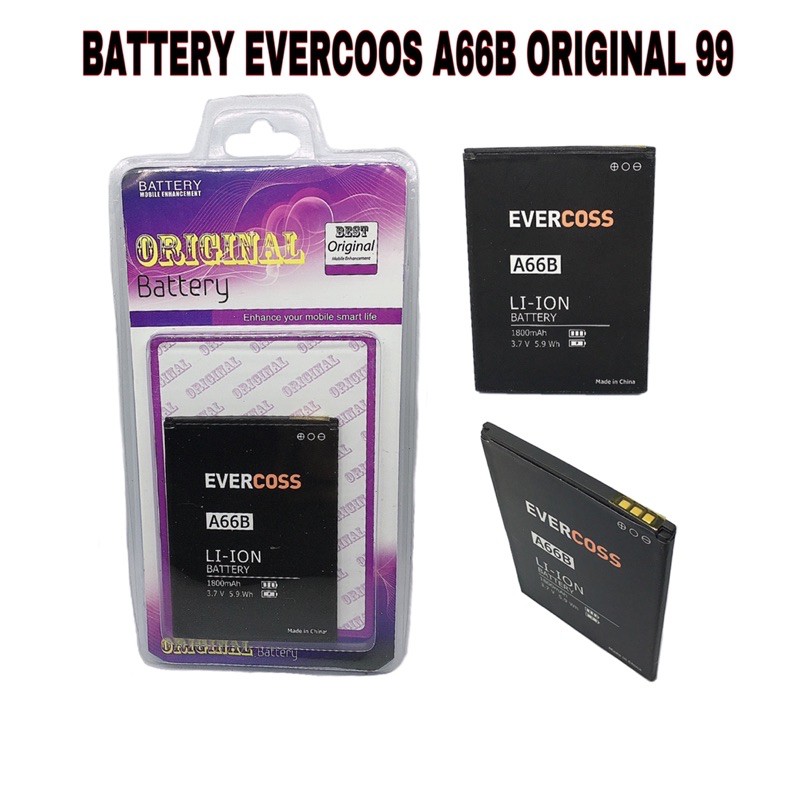 BATTERY BATERAI BATRE ORIGINAL 99% Evercoss Evercoss Cross A66B