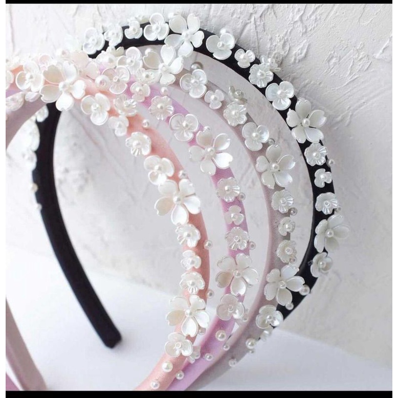 Handmadepita x Mmehuillet Snow Fleur Blush Bando