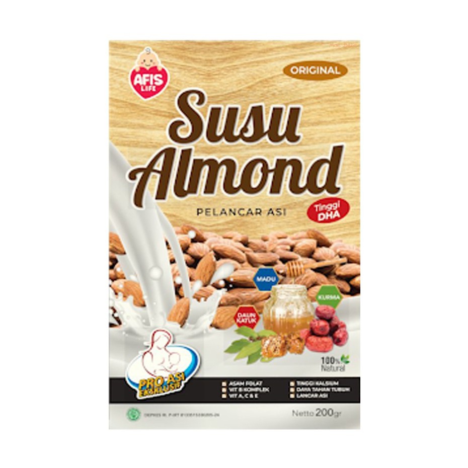 Afis Life Susu Almond Milk Original Pelancar Asi Booster 200g