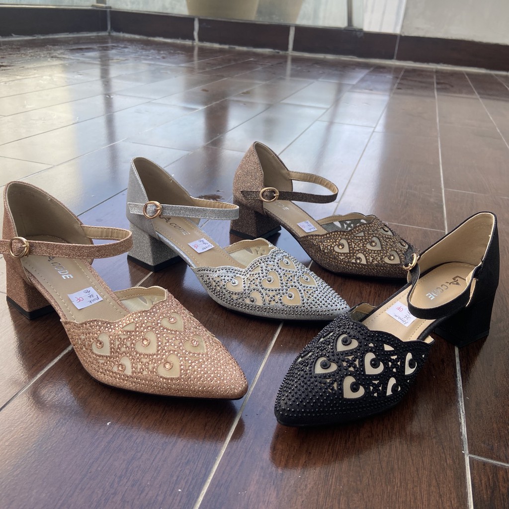 Lacode Wedding Shoes Sandal Pengantin Sandal Pesta Sandal Wisuda Import