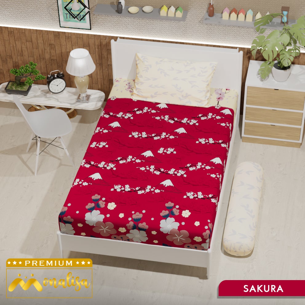 Monalisa Premium Sprei Uk 90/100/120 - Sakura