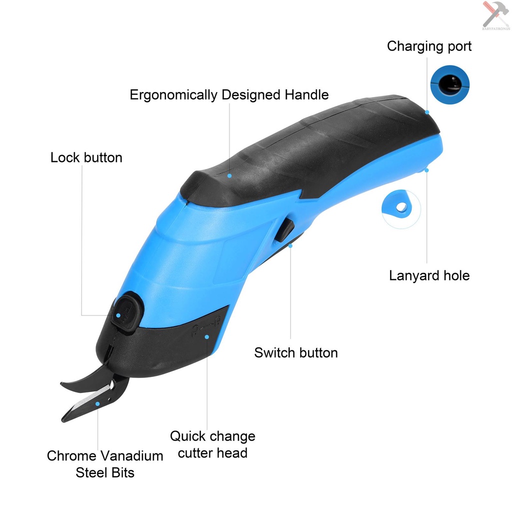 Gunting Pemotong Kain / PVC / Kertas / Karpet / Power Tool Elektrik Genggam Multifungsi