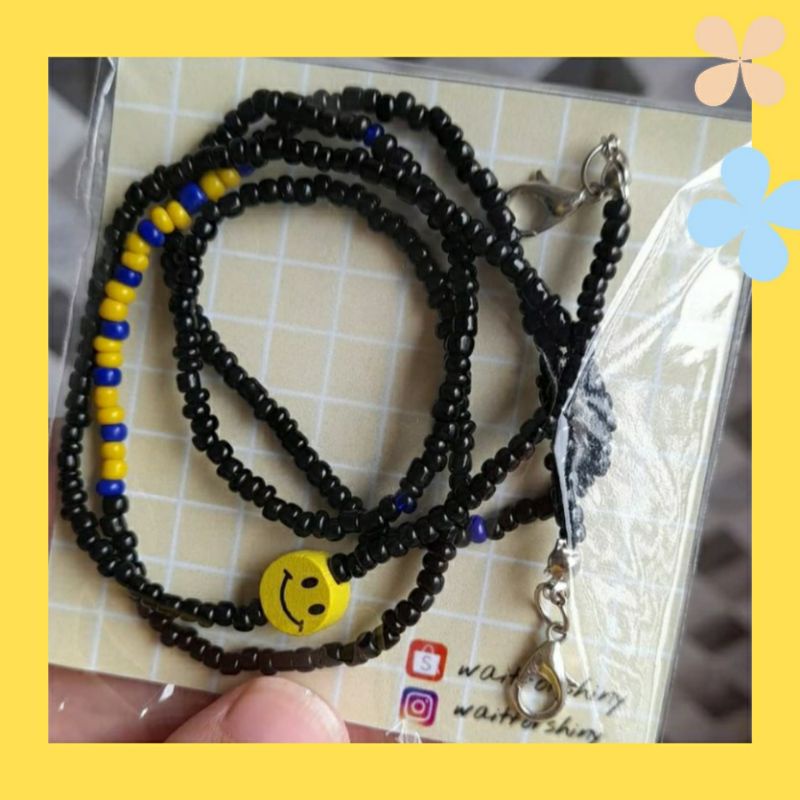 KATALOG STRAP MASK // TAY #TAWAN STRAP MASK BEAD SMILEY // THAI STUFF KPOP STUFF// TALI MASKER