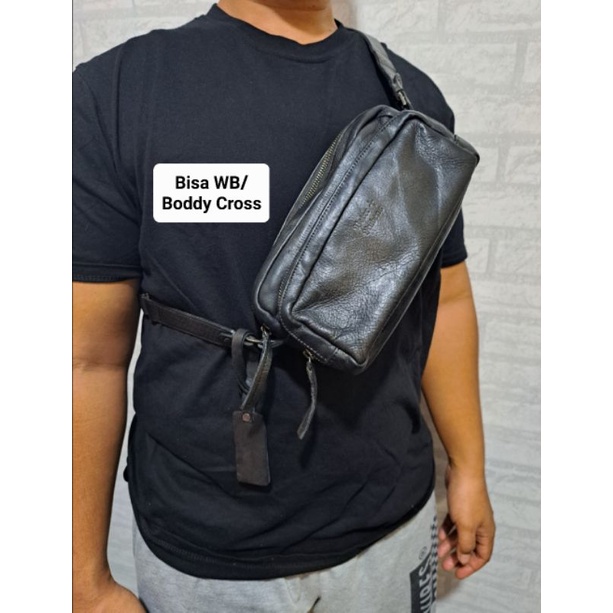 Tas kulit cowok WB SLING SELEMPANG