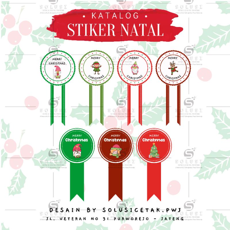 

Stiker Natal Desain unik