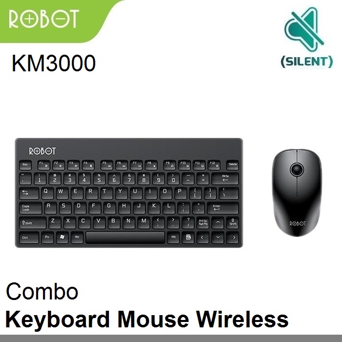 Keyboard Mouse Wireless ROBOT KM3000 Mini