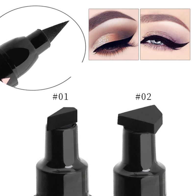 COCO MAMA 2in1 Eyeliner Stamp Wing Eyeliner Liquid Waterproof Stamp Eyeliner 2 in 1 Eyeliner Spidol