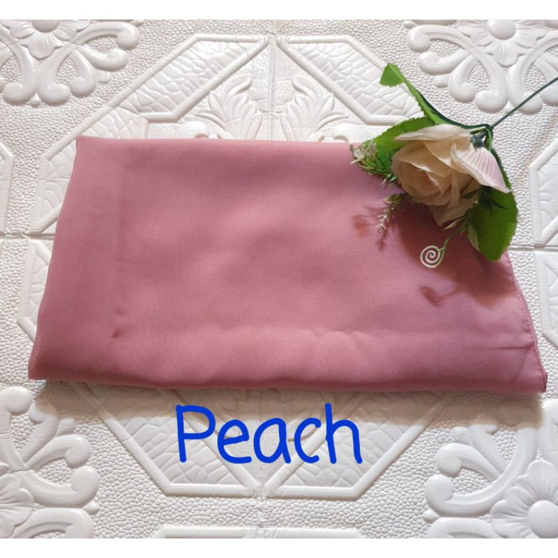 hijab BELLA SQUARE Pollycotton premium-Peach
