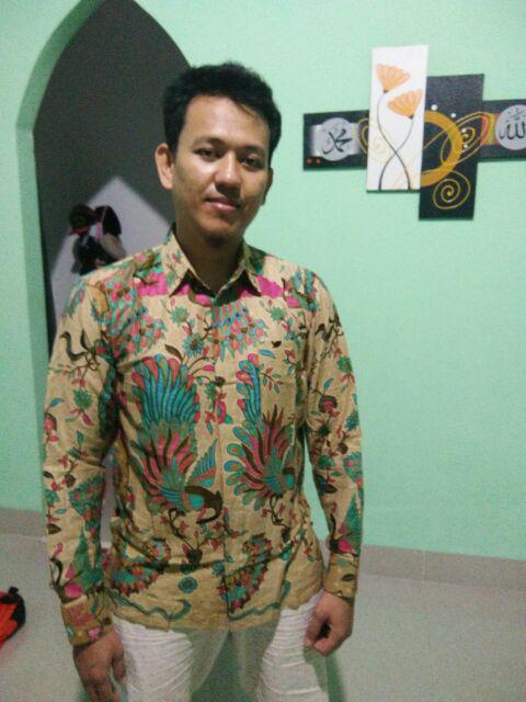 Kemeja Batik Pria/hem Batik Pria/baju Batik Modern Pria Ii Motif Merak Ii Pbi