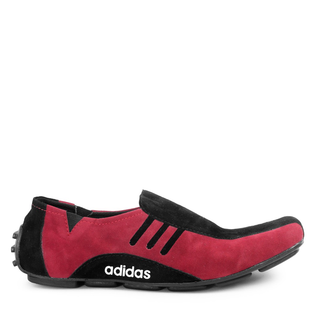 MS Shop - PROMO GILA - Sepatu Casual Pria Adidas Neymar Hitam Merah Slop Santai Keren Slipon Gaya