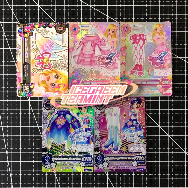 KARTU (CARD) AIKATSU PREMIUM AURORA KISS ICHIGO HOSHIMIYA ANGELY SUGAR VER 1 OFFICIAL ORIGINAL ORI A