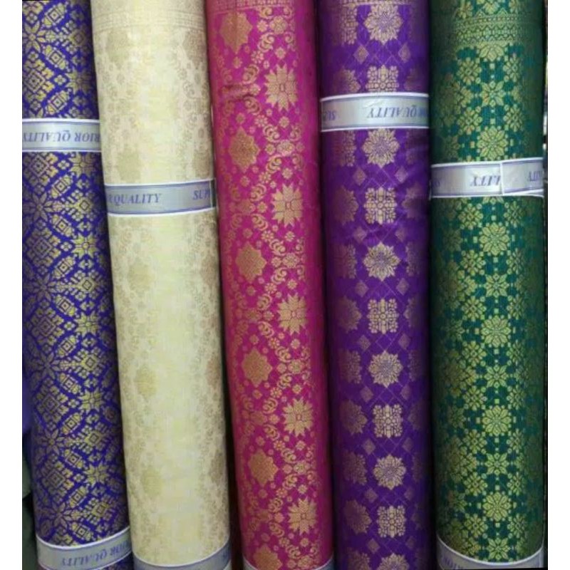 bahan kain songket semi palembang//Harga Per 1/5(0.5)mtr