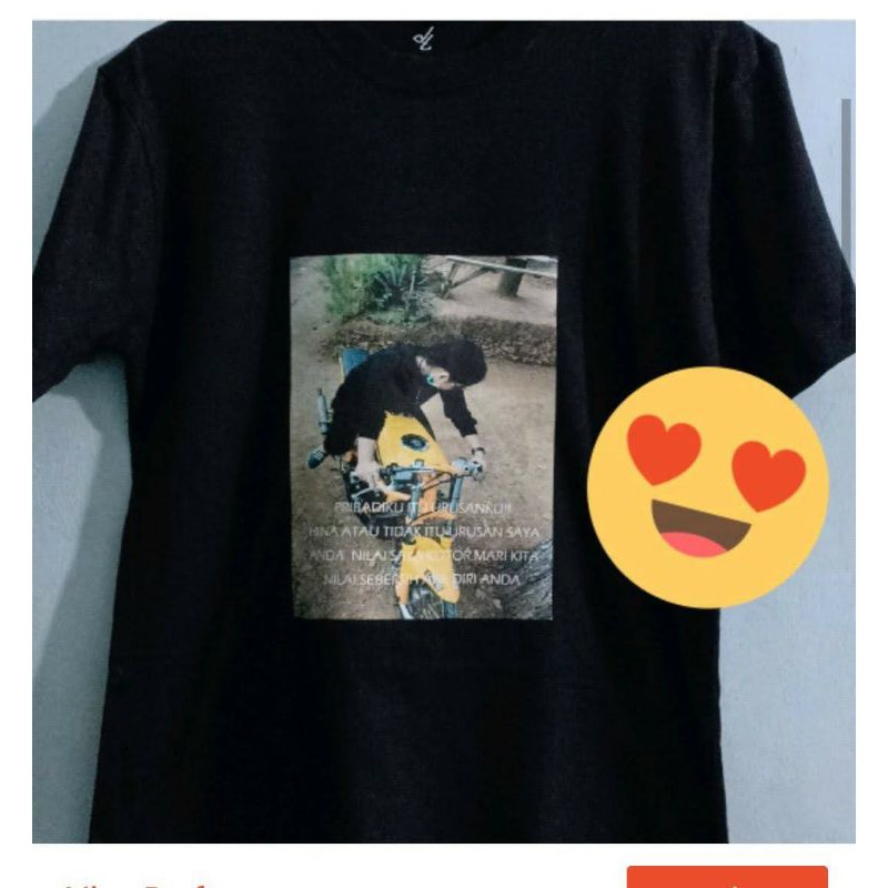 Kaos custom foto sendiri