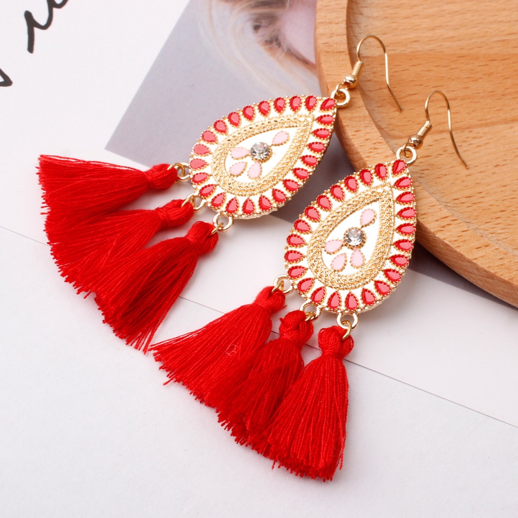 Bohemian earbud indah Eropa dan Amerika anting-anting baru retro kreatif rumbai anting-anting fashio