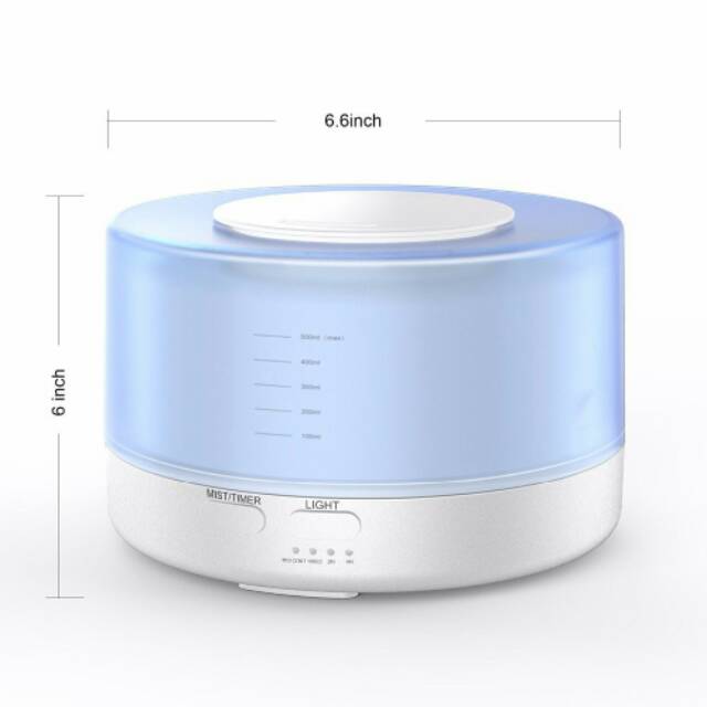 Pelembab Udara Diffuser Aromaterapi Air Humidifier 7 Color 500ml with Remote Control - HUMI H14A