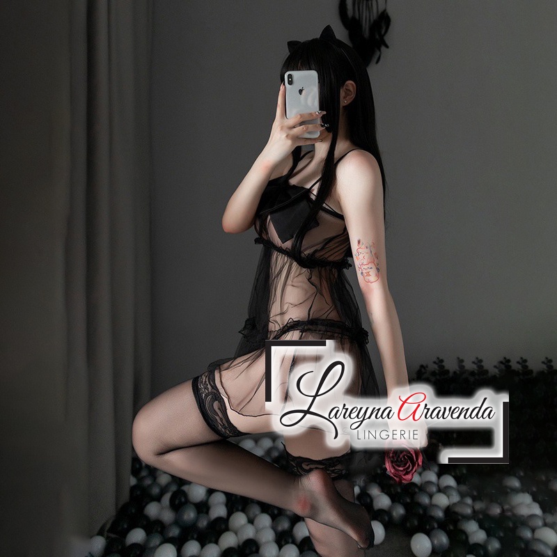 Set Lingerie + G String Seksi Model Best Gift Ever LG436