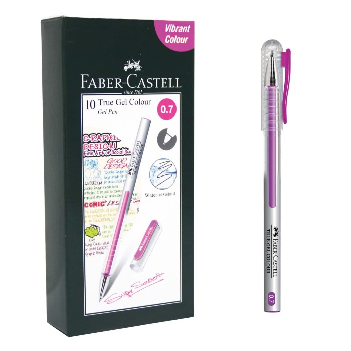 

Faber-Castell True Gel Pen -- Pink Ink 0.7 Mm
