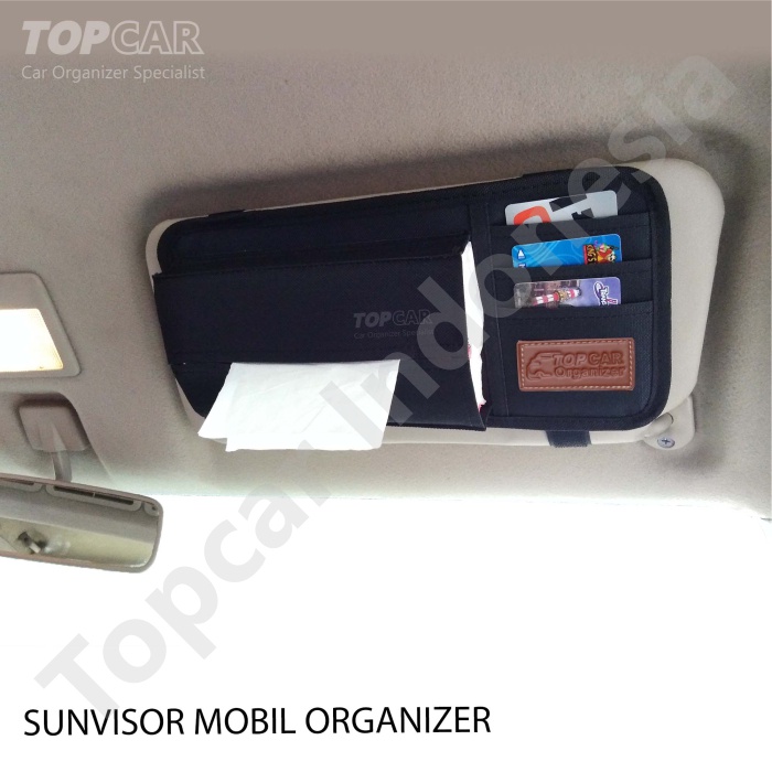 Visor Mobil Organizer TOPCAR Tempat Kartu E-toll Tisu Mobil Visor Organizer Aksesoris Mobil