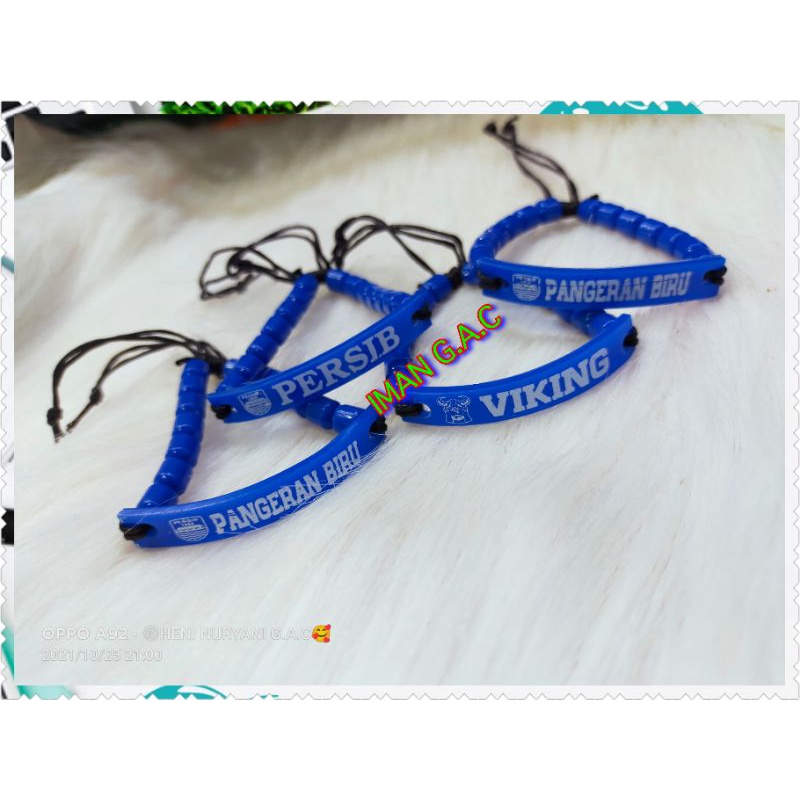 gelang plat biru persib bandung/gelang persib