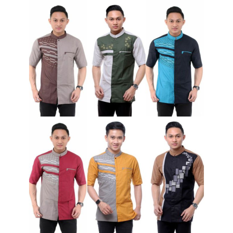 [ TERMURAH ] JASKO JAS KOKO LENGAN PENDEK MOTIF TERBARU | JADKO BORDIR PUTIH HITAM MERAH BIRU KREM