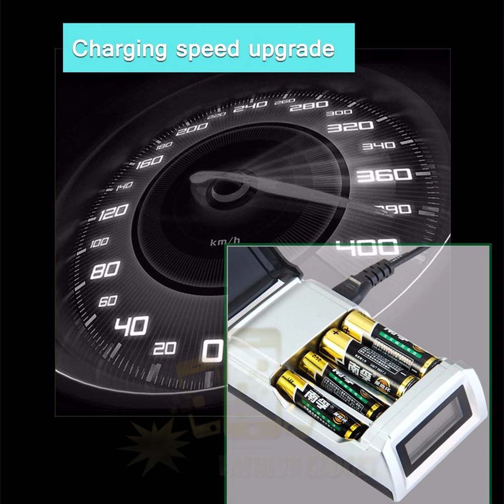 Charger Battery Fix Intelligent Lcd 4 Slot Aa Aaa Quick Charger Baterai Charger Baterai / Elektronik