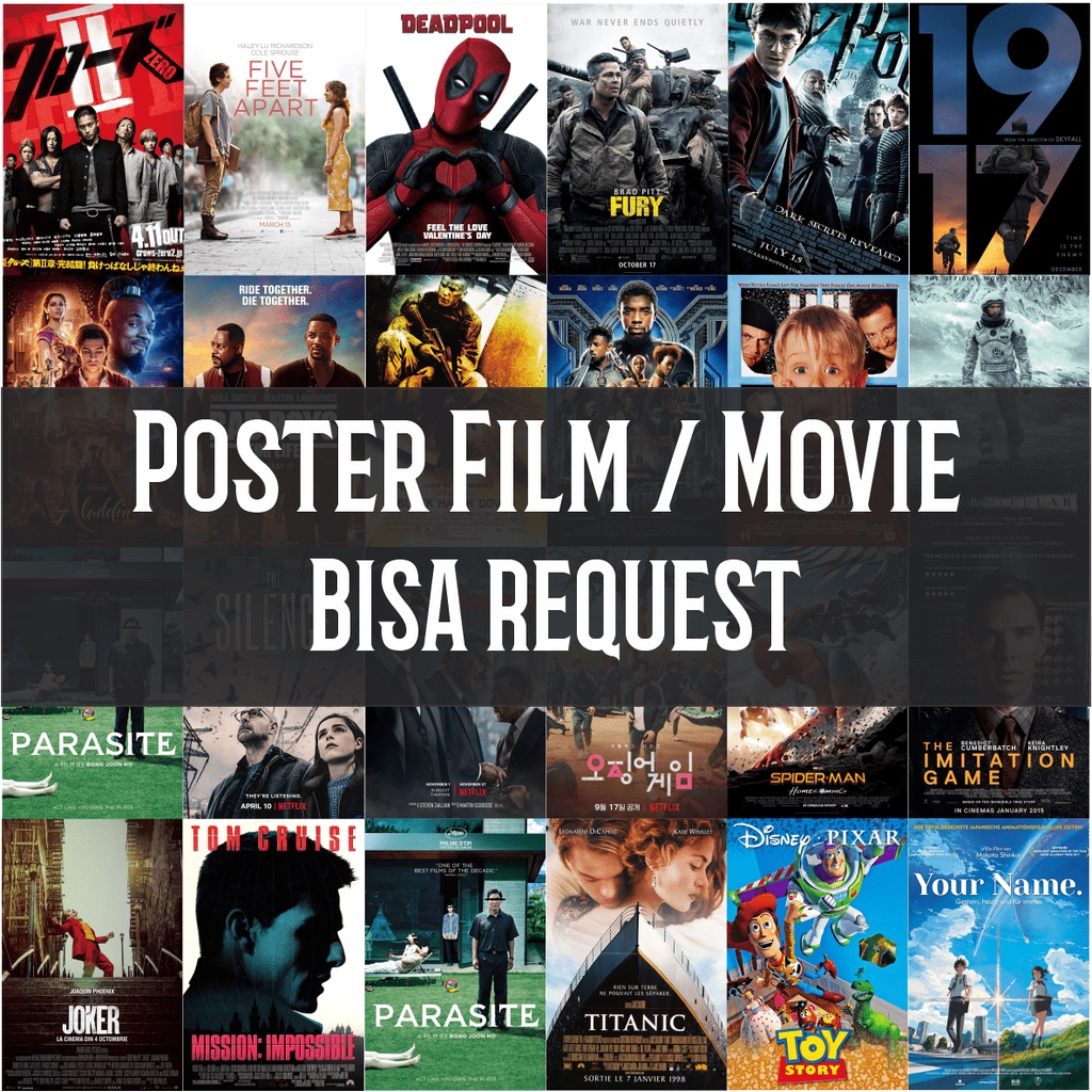 Poster Film Request Movie Dekorasi Dinding Aesthetic Bioskop
