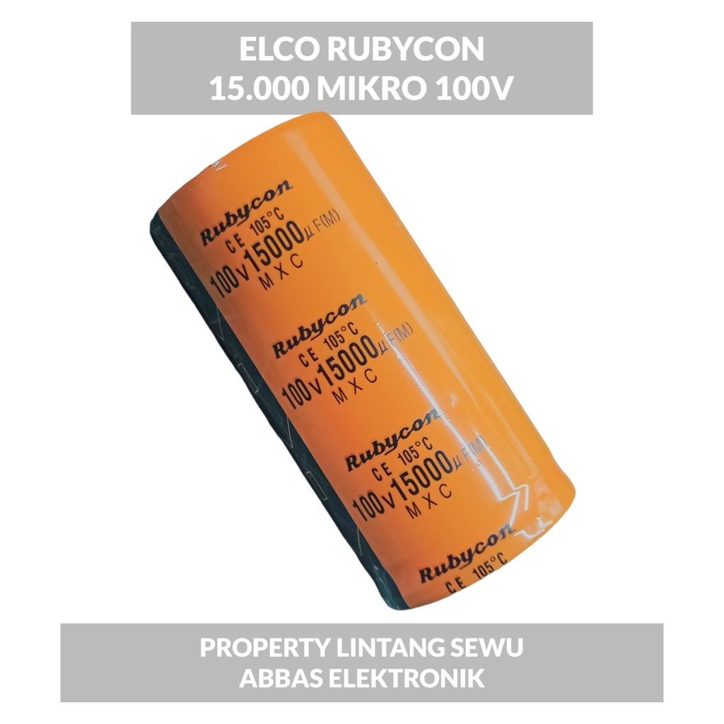 ELCO ELKO 15.000UF 100V RUBYCON ELCO 15000 MIKRO 100 VOLT RUBYCON RUBIKON