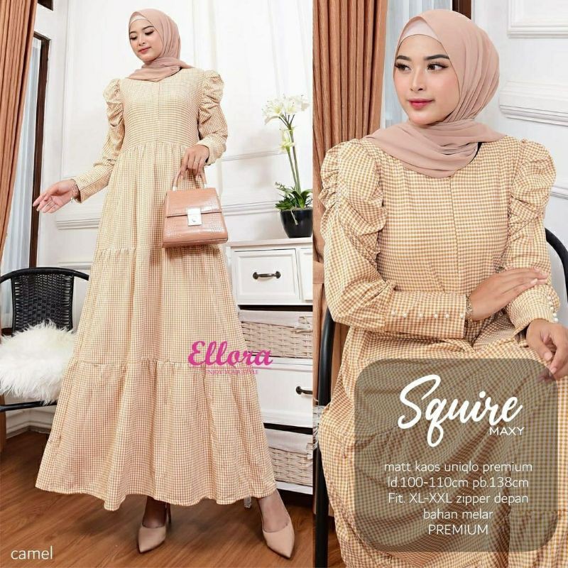 Squire Maxy, maxi dress, dress muslim, gamis, gamis cantik, gamis wanita, gamis modis, gamis lebaran