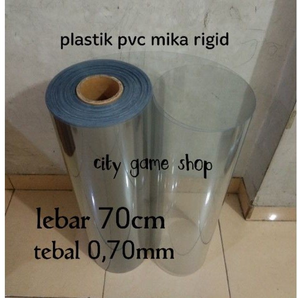 plastik pvc mika rigid kaku lebar 70cm x 1meter tebal 0,70mm