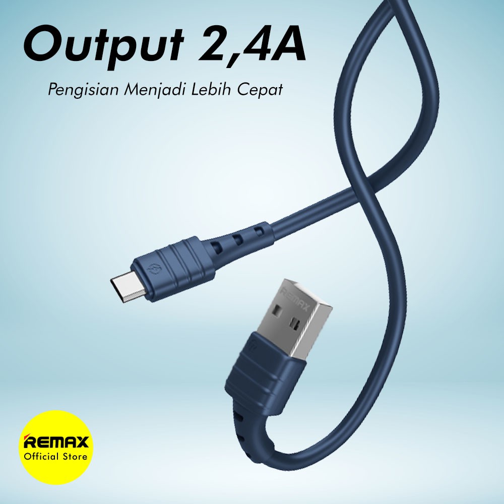 Remax RC-179M Zeron Kabel Data Micro USB 2.4A Fast Charging Cable USB Charger Original Garansi Resmi