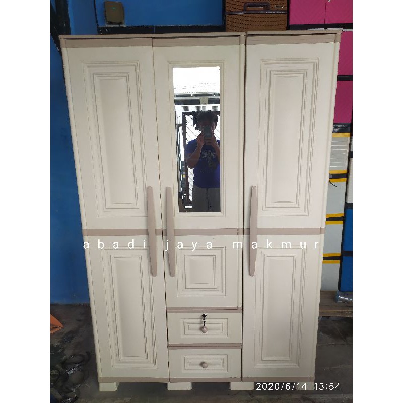 Lemari plastik pakaian Olymplast otc 3 modern
