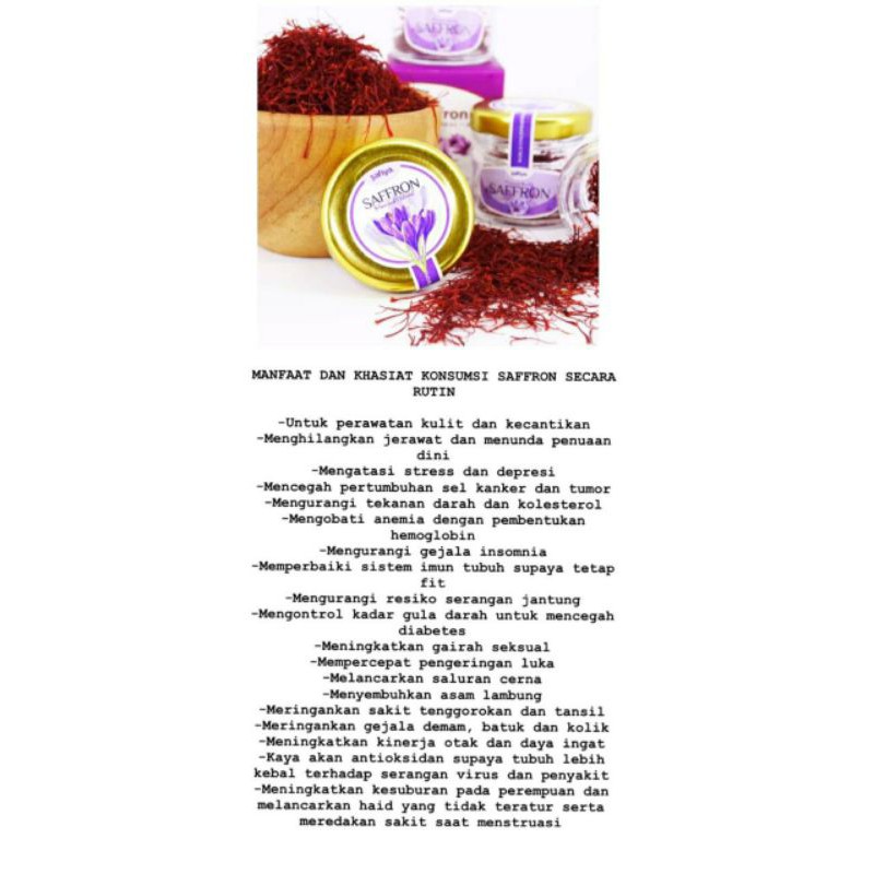 

Saffron 1 gr Payakumbuh Sumatera Barat