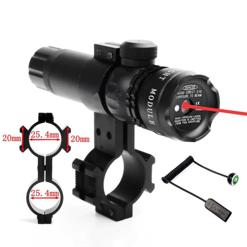 Laser Red Dot Tactical Red Dot Laser Gun Scope Airsoft + Baterai + Charger Red Dot / Green Dot