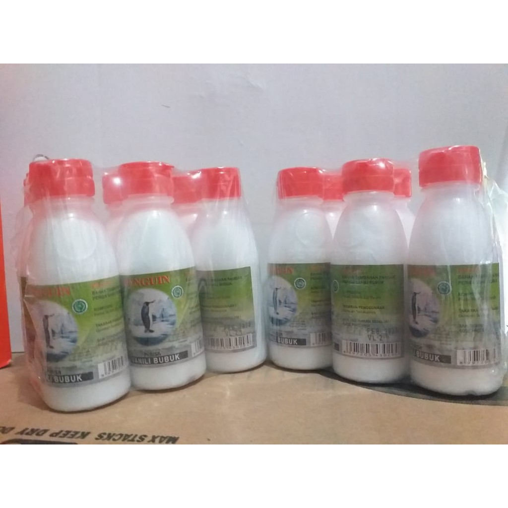 Vanilli Bubuk Cap Penguin Botol 60gr Perisa Vanili Pinguin Powder Penyedap Rasa Dan Aroma Kering