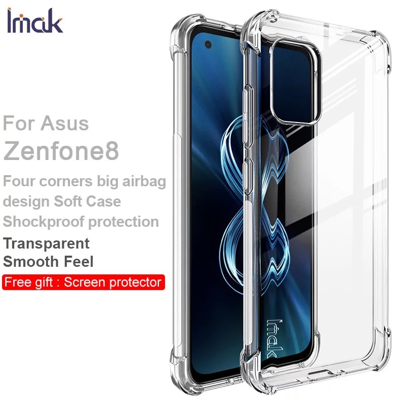 Asus Zenfone 8 Imak Clear Soft Case Airbag Protection