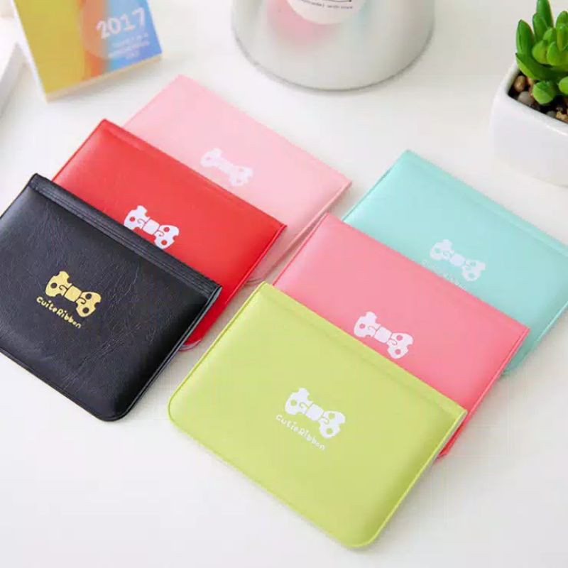 Dompet Kartu Nama Card Holder KTP Sim Atm Tempat Kartu Ribbon