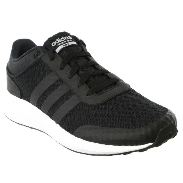 SEPATU ADIDAS SPORT RUNNING CLOUDFOAM ULTIMATE RACE BLACK WHITE ORIGINAL AUTHENTIC