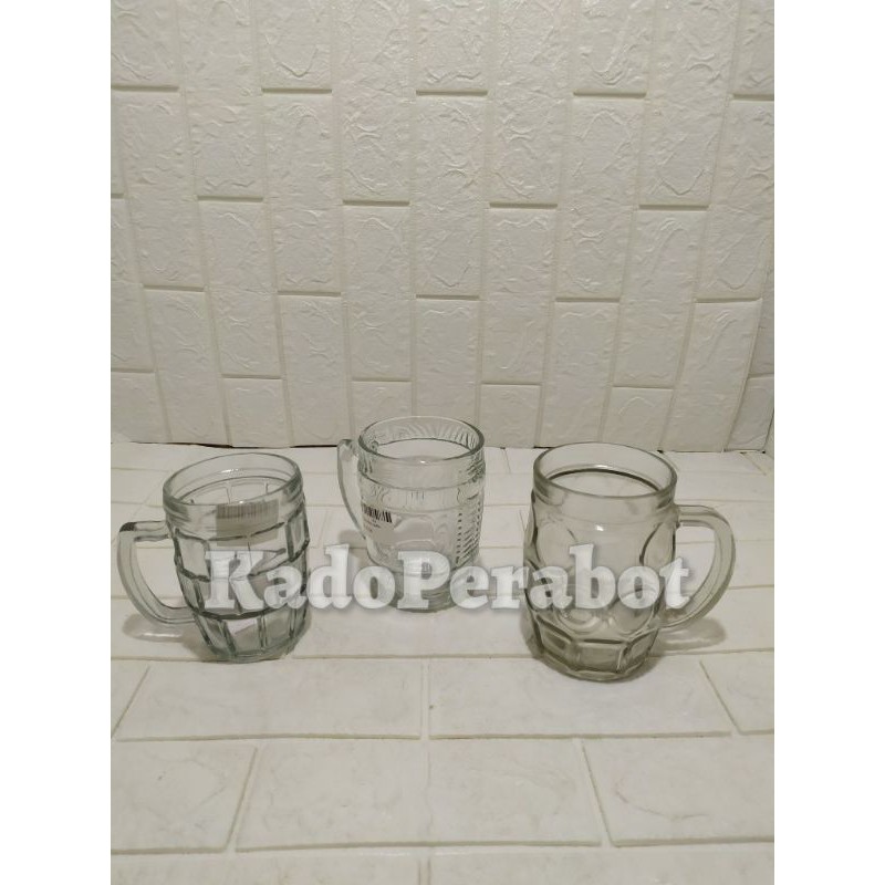 Gelas kaca jumbo - gelas kaca besar - gelas beling jumbo - mug beling MEGA STORE