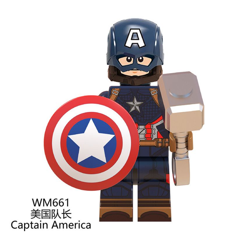Mainan Anak Lego Iron Man Minifigure Murah WM6063 Ironman Minifigures Marvel Avengers Bricks Figure doctor strange wasp antman warmachine scarlet witch thor superman-Capt.AmericaWM661