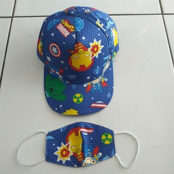 Topi Baseball Topi Snapback/Topi Anak + Masker***