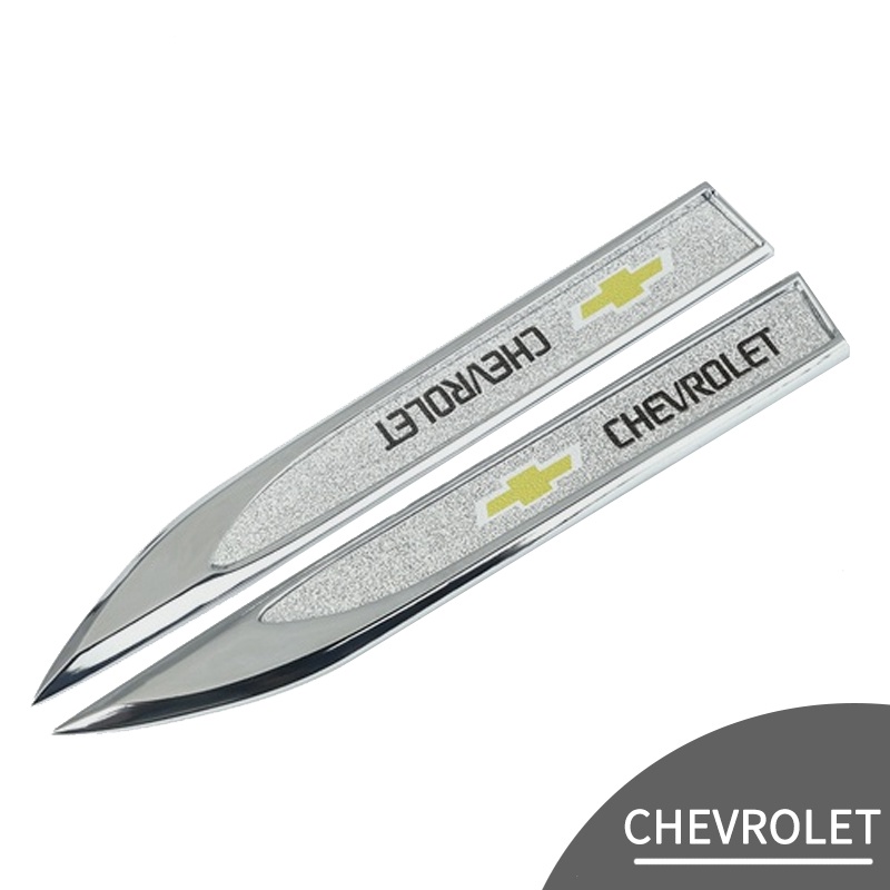 2pcs Stiker Logo Chevrolet Metal Berlian Imitasi Untuk Onix Cruze S10 Omega Prisma Celta Astra Sonic