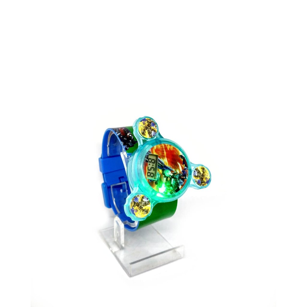 Super Sale! JAM TANGAN ANAK LAKI LAKI SPINNER TRANSFORMER MUSIK LAMPU DIGITAL