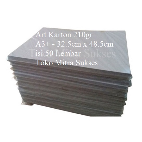 

Kertas Art Karton 210gsm ukuran A3+ 32,5 x 48,5 cm