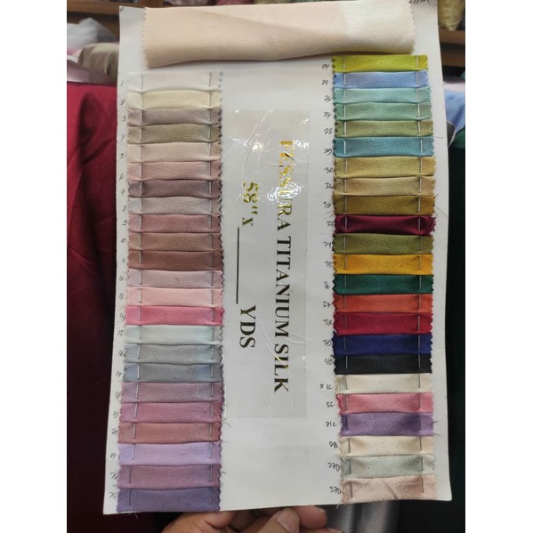 rtf Kain Satin Silk Nina Ricci / Satin Silk Fandy / Kain Satin Titanium(Per 1/2 Meter)