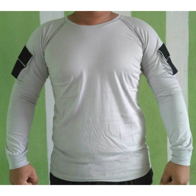 Baju kaos Combat shirt tactical/ combat tac abu terang/ baju bdu