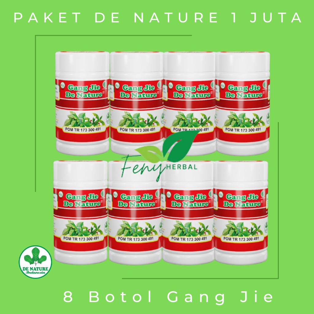 Paket Reseller | Paket Usaha Obat Herbal | Paket De Nature 1 Juta | 8 Botol Gang-Jie Original