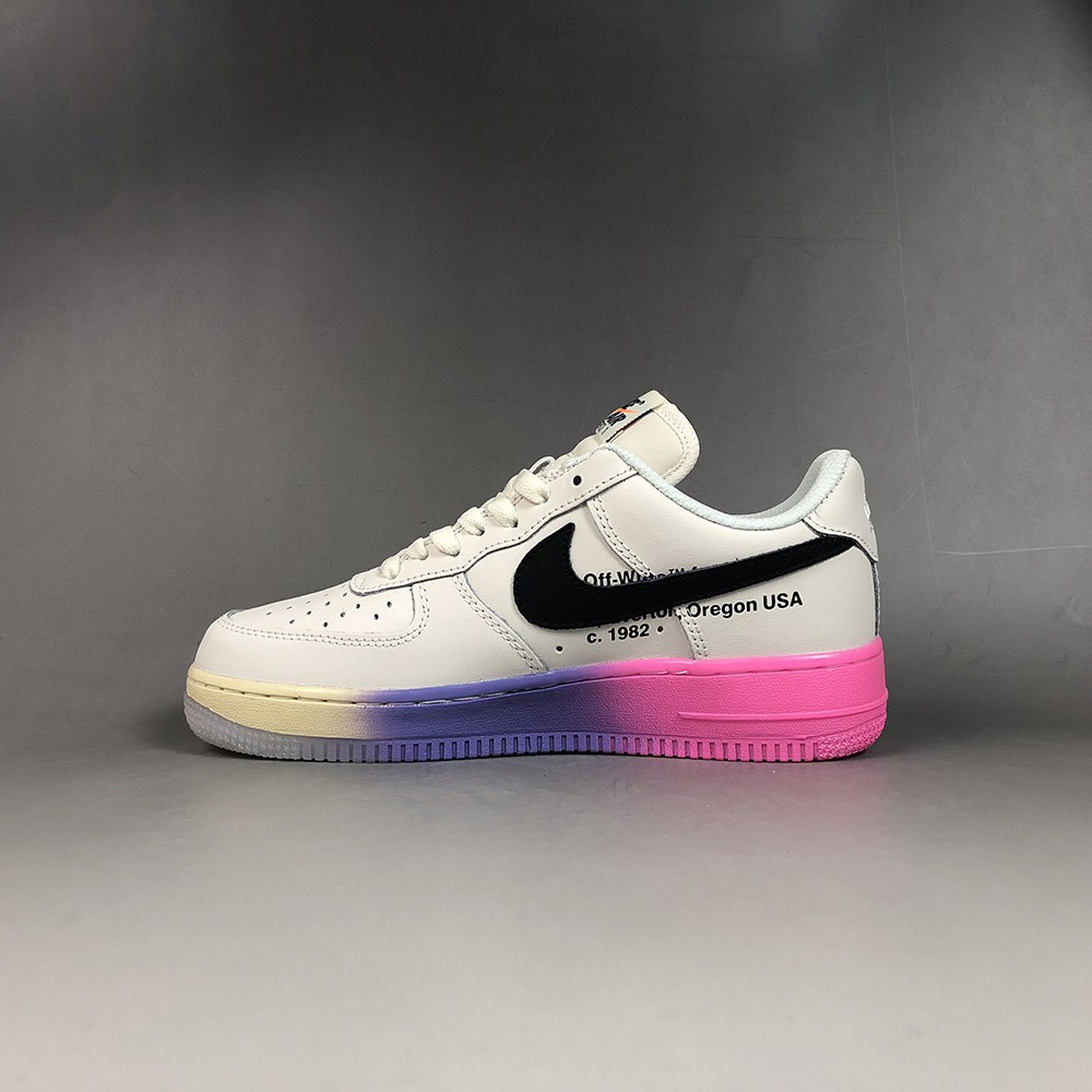 pink air force ones off white