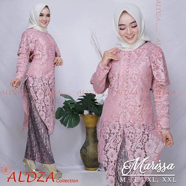 Set kebaya brokat tunik marissa 9 / kebaya wisuda / kebaya ...