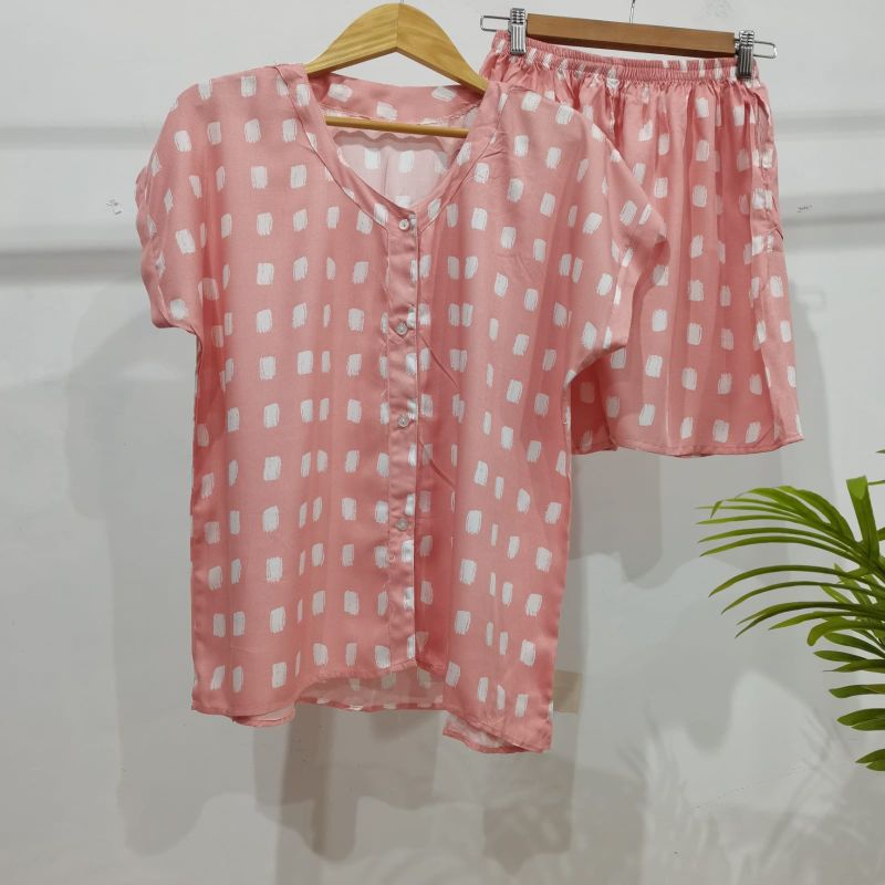 PIYAMA KANCING PENDEK HITS PIYAMA KANCING BUSUI | PIYAMA RAYON | HOMEWEAR-PDV MM